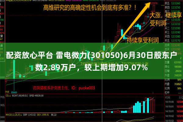 配资放心平台 雷电微力(301050)6月30日股东户数2.89万户，较上期增加9.07%