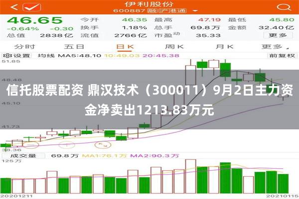 信托股票配资 鼎汉技术（300011）9月2日主力资金净卖出1213.83万元