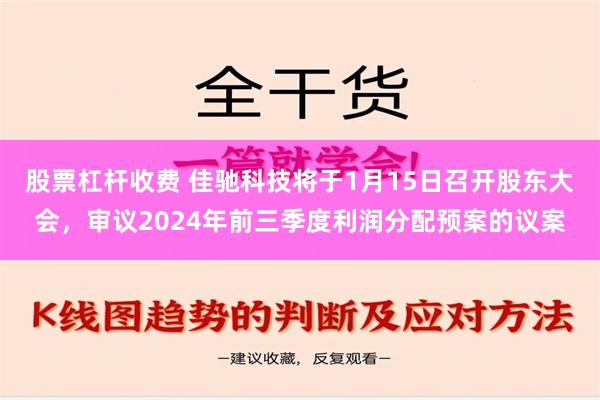 股票杠杆收费 佳驰科技将于1月15日召开股东大会，审议2024年前三季度利润分配预案的议案